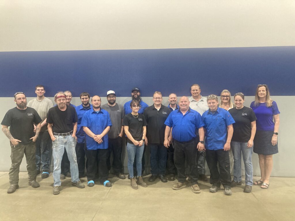 A group photo of the staff at Godbersen Metal Works in Spencer, IA